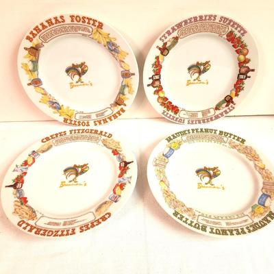 Lot #31 Set of 4 Brennan's NOLA Dessert Recipe Plates
