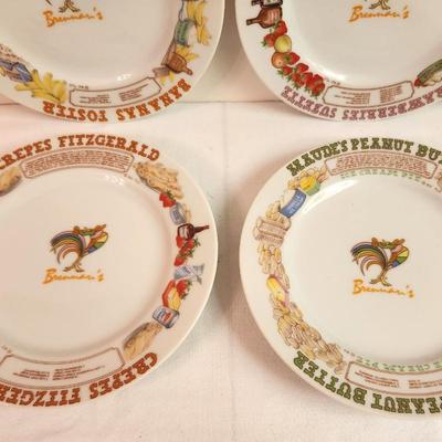 Lot #31 Set of 4 Brennan's NOLA Dessert Recipe Plates