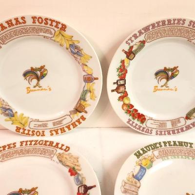 Lot #31 Set of 4 Brennan's NOLA Dessert Recipe Plates