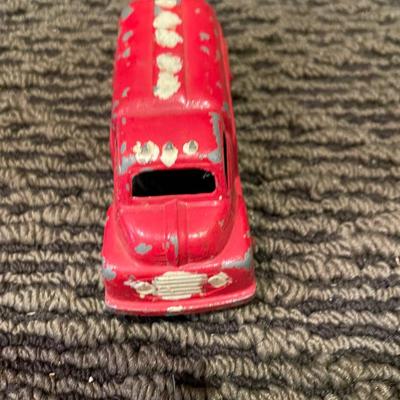 Small red metal car