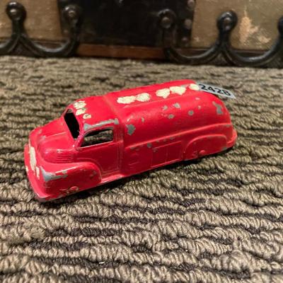 Small red metal car