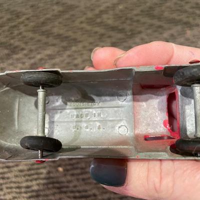 Small red metal car