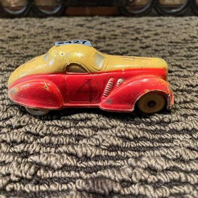 Small metal race car
