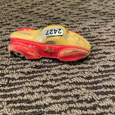 Small metal race car