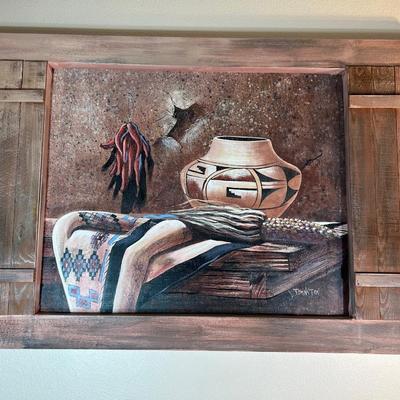 Lot 105 Large Mixed Media Art Piece