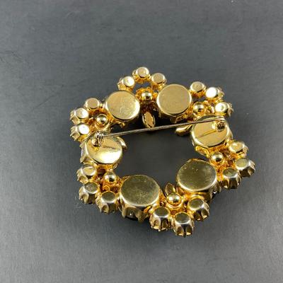 -41- BROOCH | 1950’s Multicolor Crystal Brooch