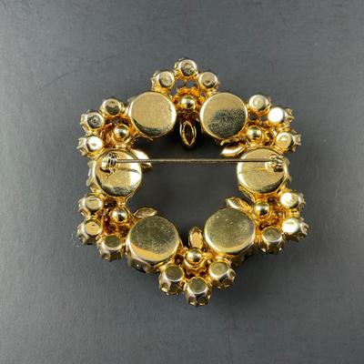 -41- BROOCH | 1950’s Multicolor Crystal Brooch