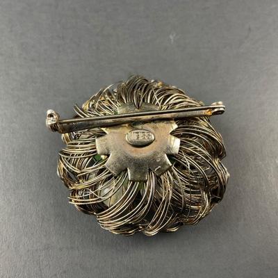 -42- BROOCH | Weiss Bird Nest Pin | Marked
