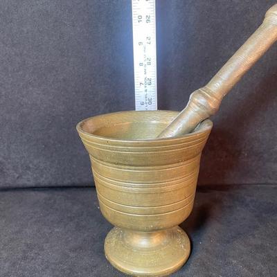 Lot 118. Brass Mortar and Pestle