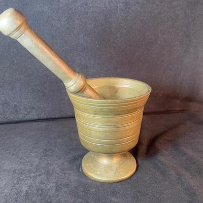 Lot 118. Brass Mortar and Pestle