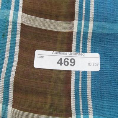 INDIAN SARI SAREE FABRIC BROWN & TEAL BONUS TOP