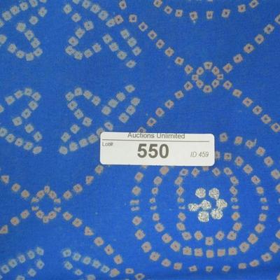 INDIAN SARI SAREE FABRIC BLUE & RUST