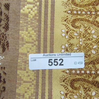 INDIAN SARI SAREE FABRIC BROWN & GOLD