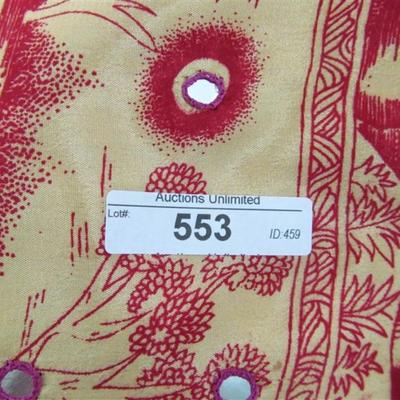 INDIAN SARI SAREE FABRIC PINK & GOLD