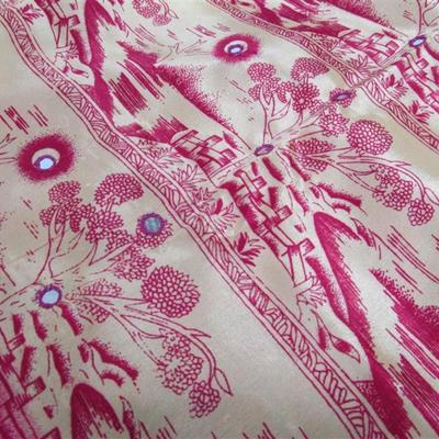 INDIAN SARI SAREE FABRIC PINK & GOLD