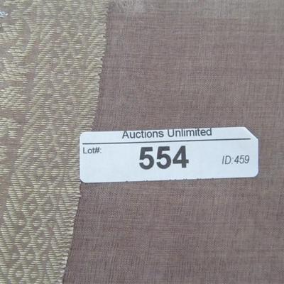 INDIAN SARI SAREE FABRIC TAUPE & BEIGE