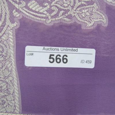 INDIAN SARI SAREE FABRIC LAVANDER & SILVER