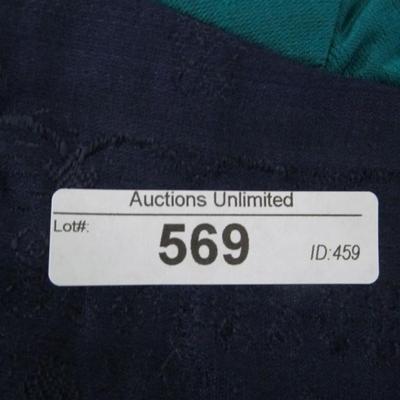 INDIAN SARI SAREE TURQUOISE & INDIGO BONUS w/2 TOPS