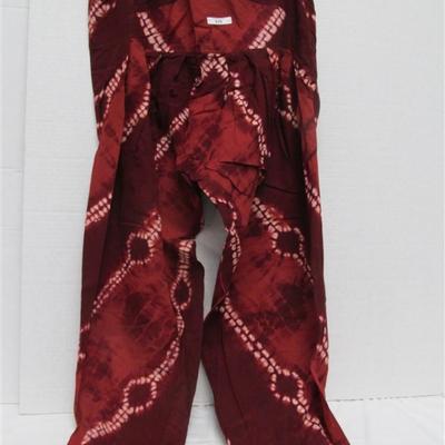 INDIAN SARI SAREE 3 PC. RUST RED TUNIC SCARF PANTS