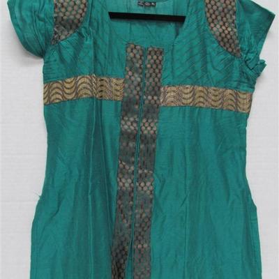 INDIAN TUNIC TEAL & BRONZE