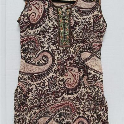 INDIAN TUNIC BROWN MULTI COLOR