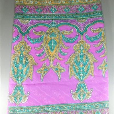 INDIAN SARI SAREE FABRIC LAVENDER AND TEAL