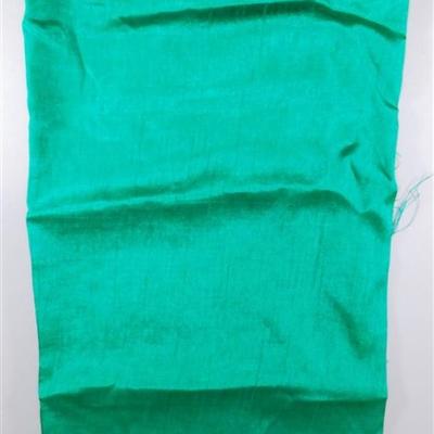 INDIAN SARI SAREE FABRIC GREEN AND BLUE WITH GOLD ACCENTS