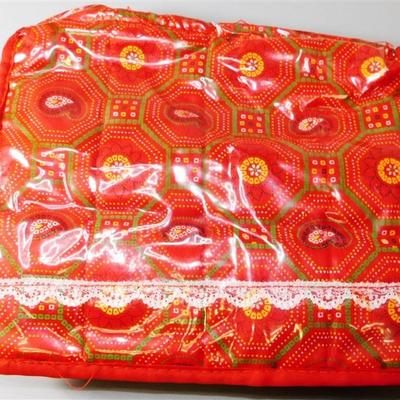 SET OF 3 RED STORAGE BAGS AND PHOTO WALLET 6-10 INCHES