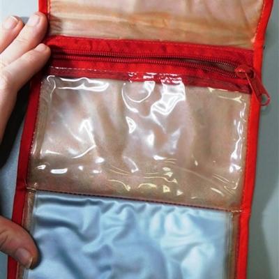 SET OF 3 RED STORAGE BAGS AND PHOTO WALLET 6-10 INCHES