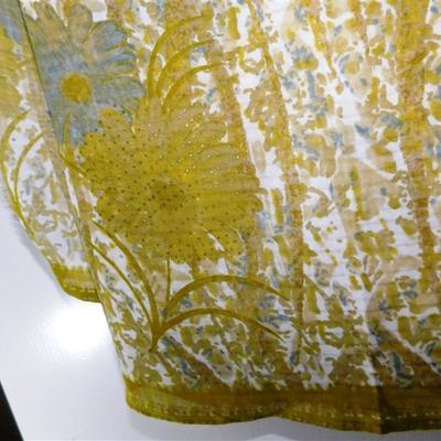 INDIAN SARI SAREE FABRIC OLIVE GREEN AND GRAY