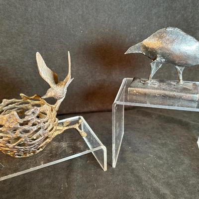 Lot 120. Two Metal Birds