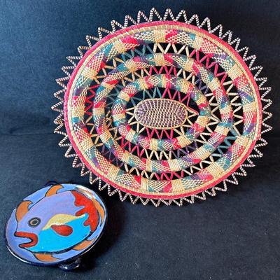 Lot 123. Basket and plate