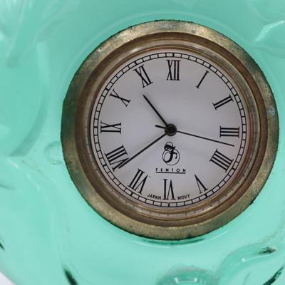 FENTON Glass Tabletop Clock (See Details)
