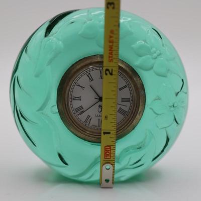 FENTON Glass Tabletop Clock (See Details)
