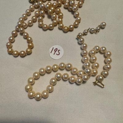 2 Sets of Tied Pearls