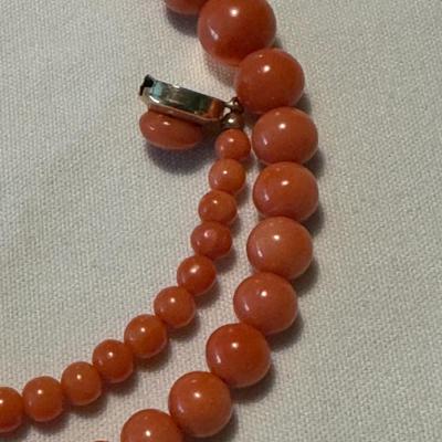 Gold Chains w Coral Necklace