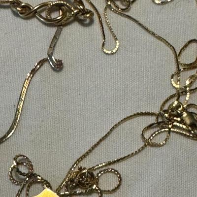 Gold Chains w Coral Necklace