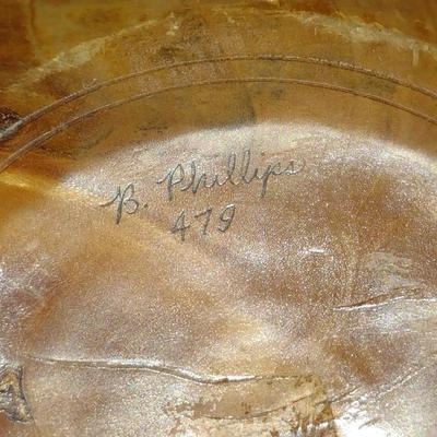 Large, Hand Crafted, Turned Wood Vase by Bobby Phillips- Willow Burl and Ebony (#1)