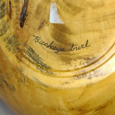 Large, Hand Crafted, Turned Wood Vase by Bobby Phillips- Buckeye Burl (#3).