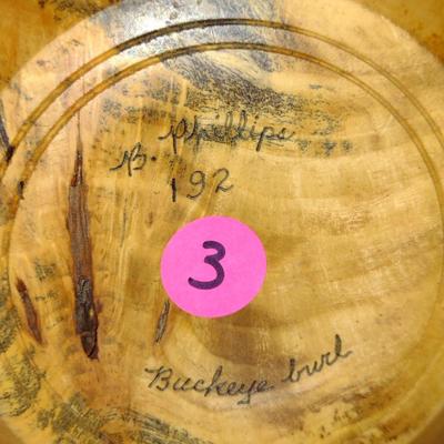 Large, Hand Crafted, Turned Wood Vase by Bobby Phillips- Buckeye Burl (#3).