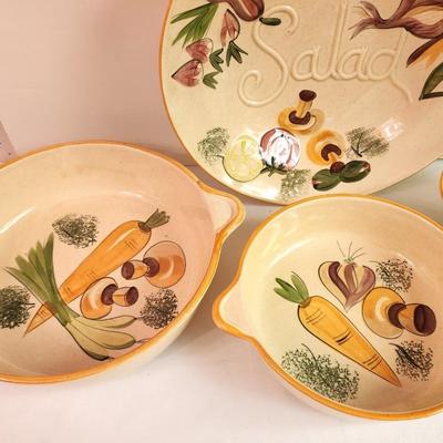 Lot #41 Mid Century Modern - Los Angeles Potteries Serving Set - 4 pieces