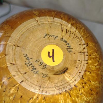 Large, Hand Crafted, Turned Wood Vase by Bobby Phillips- Masur Burl (#4).
