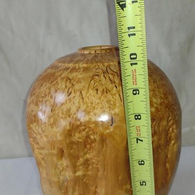 Large, Hand Crafted, Turned Wood Vase by Bobby Phillips- Masur Burl (#4).