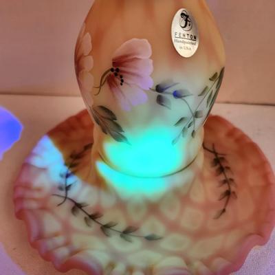 Lot #43 Fenton Hand Painted Fairy Lamp - 2002