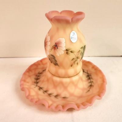 Lot #43 Fenton Hand Painted Fairy Lamp - 2002