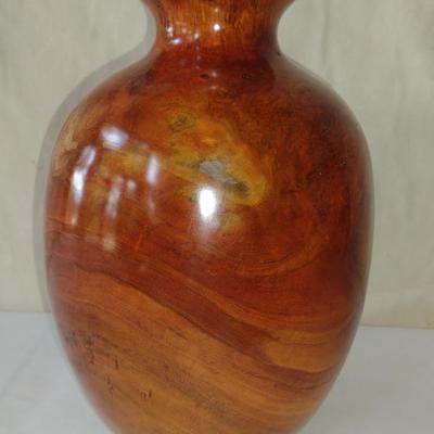 Large, Hand Crafted, Turned Wood Vase by Bobby Phillips- Cherry Burl and Chrysalla (#5).