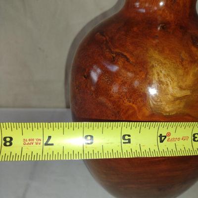 Large, Hand Crafted, Turned Wood Vase by Bobby Phillips- Cherry Burl and Chrysalla (#5).