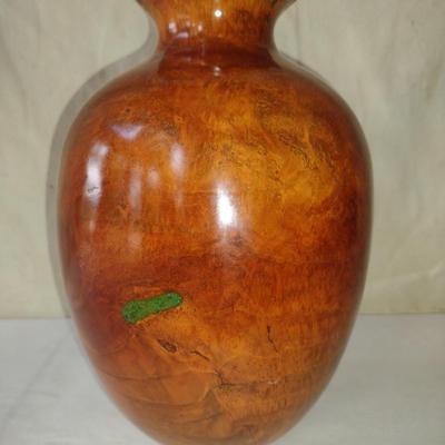 Large, Hand Crafted, Turned Wood Vase by Bobby Phillips- Cherry Burl and Chrysalla (#5).