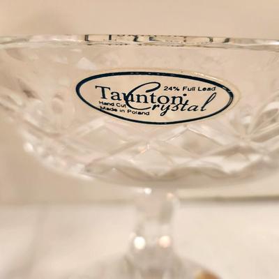 Lot #46 Lead Crystal Photo Frame and crystal Compote - 2 piece lot