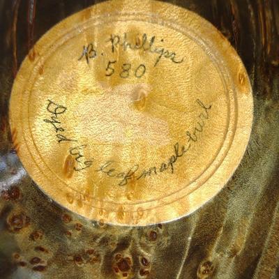 Large, Hand Crafted, Turned Wood Vase by Bobby Phillips- Dyed Big Leaf Maple Burl (#6).
